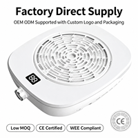Collecteur de poussière d'ongles OEM ODM 858-19 avec moteur turbo sans balais, filtre magnétique et aspiration réglable