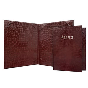 Cubierta de Menú de Cuero Personalizada del Fabricante, Cubierta de Menú de 2 Caras con Esquinas Reforzadas, Libro de Menú para Restaurante - Product Image 2