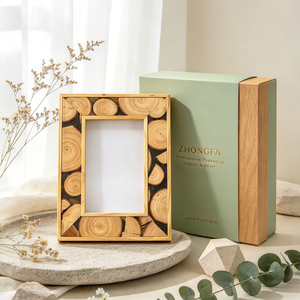 Cadre photo en bois massif personnalisé avec revêtement verni, finition lisse, pour décoration intérieure, cadeau, affichage, fourniture OEM - Product Image 4