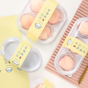 Plástico transparente Twin Moon Cake Blister Packaging PET Muffin Postre Clear Two Cupcake Packaging Container con tapa <span class=keywords><strong>de</strong></span> cúpula - Product Image 3