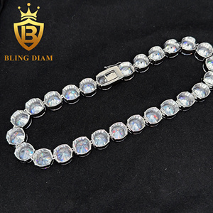 20mm Hip Hop Schmuck 18 Karat vergoldet Iced Out 316L Edelstahl Tennis Kette CZ Diamond Herren Tennis Armband Halskette - Product Image 2