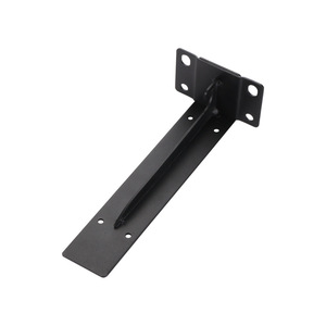 Support d'étagère mural triangulaire robuste Qile, 5 mm, design moderne et simple, noir - Product Image 4