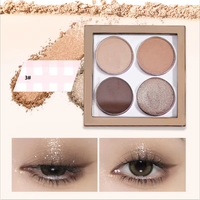 Kundenspezifische OEM ODM Luxus 4-Farben Lidschatten-Palette Matt Schimmer Hochpigmentiert Langanhaltend Augen-Make-up Private Label Fabrik