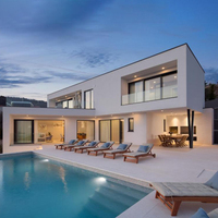 Villa moderne à deux étages, livraison rapide, solution tout-en-un, luxe, entièrement préfabriquée en béton préfabriqué, maison modulaire préfabriquée