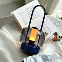 Lampe de bureau rechargeable en métal, lumière portable, 3 couleurs, luminosité réglable, commande tactile, type-C, lumière d'ambiance nocturne