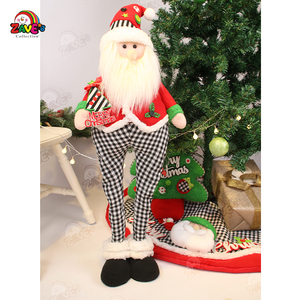 Zaves 33-intelescopico gamba in piedi Babbo Natale classico a scacchiera colorata decorazione per la casa all'ingrosso nuovo prodotto - Product Image 4
