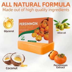 100% Natural Vegan <strong>Persimmon</strong> Tannin <strong>Soap</strong> Gentle, Refreshing &amp; Non-Drying for Face and Body - Product Image 2