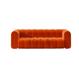 Divano Moderno Contemporaneo Italiano Minimalista in <span class=keywords><strong>Velluto</strong></span> a 3 Posti per Soggiorno, Casa, Hotel, Ufficio - Product Image 5