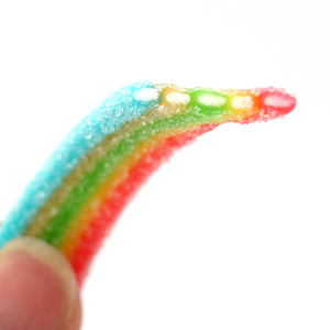 Halal Gummy <strong>Candy</strong> <strong>Sugar</strong> Coated rainbow Sour Belts <strong>Soft</strong> <strong>Candy</strong> Sour Strips with <strong>Powder</strong> Filling - Product Image 5