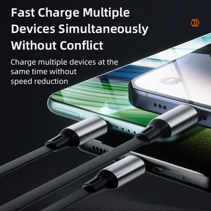 Cable Retráctil 3 en 1 de Carga Rápida de 100W con Soporte para iPhone y Android, Conductor de Cobre Puro, en Stock - Product Image 6