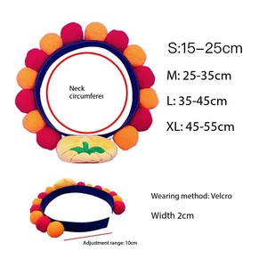 Collares de Halloween para mascotas, Bola de piel, collares de fantasma de calabaza para Velcro, decorativos sostenibles, para gatos y perros, bufandas para perros y gatos al aire libre - Product Image 3