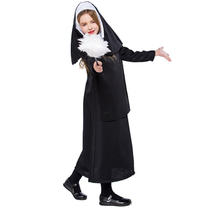 Costume di Halloween per Bambine, Abito da <span class=keywords><strong>Suora</strong></span> Nero, Costume per Cosplay e Spettacoli Teatrali - Product Image 3