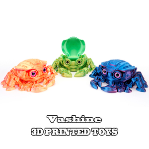 Vashine 3D impreso colorido <span class=keywords><strong>Cyberpunk</strong></span> Tech Cangrejo PLA Joint Moving Toys Friendly niños Flexible Crystal 3D figuras de acción de juguete - Product Image 1