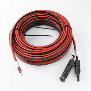 Manufacture terminal to terminal black & red 18m twin with TWINSEL MC 4 connector solar cable 4mm2