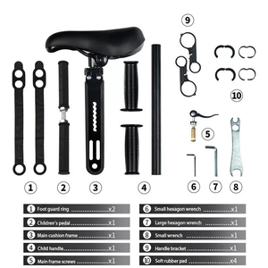 Siège réglable pour vélo Selle de vélo Selle de vélo Siège de vélo pour enfant monté à l'avant - Product Image 2