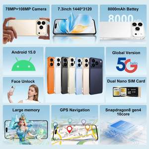 I 17 PRO MAX 5G OCTA core 16GB 1TB 8000mAh <span class=keywords><strong>7</strong></span>.3เร็ว "108MP แสดงผลกล้องหลังฝรั่งเศสสเปนอังกฤษ - Product Image 2