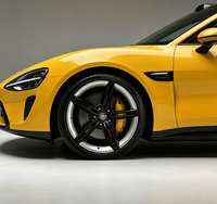 Jantes bicolores 21x9.5/11.5 5x130 900KG compatibles avec Porsche Taycan Xiaomi SU7, finition noir argenté usiné