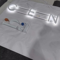 Exquisito Letrero con Logotipo Retroiluminado LED de Acero Inoxidable 304 |   Letras de Canal Pintadas a Medida para Interiores de Tiendas de Lujo y Fachadas de Hoteles