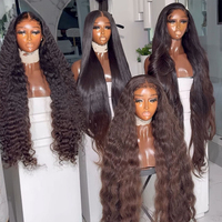 Perruques en cheveux naturels pour fournisseurs : Perruque 13x6 HD Full Lace Front Body Wave, pré-épilée, sans colle, 100% cheveux humains vierges