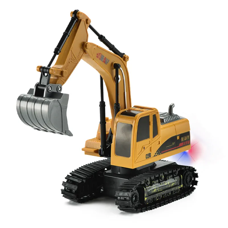 1:24 Hot Selling five way remote control light crawler excavator including electricity boy toys big size toy car