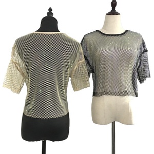 S384 Women Sexy See Through <strong>Mesh</strong> Beach Party Crystals Dress <strong>Tops</strong> Diamond <strong>Mesh</strong> Cover up <strong>Rhinestone</strong> <strong>Mesh</strong> <strong>Tops</strong> Clubwear - Product Image 6