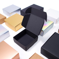 Fabricantes de prendas de vestir personalizadas, embalaje de zapatos, cajas de envío por correo, caja de cartón corrugado de papel negro mate