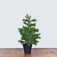 Fuyan Fabrik 48cm Grüner Künstlicher Bonsai-Kiefernbaum Duftende Plastik-Dekorationspflanze für Hotels mit Gras- und Blumentypen