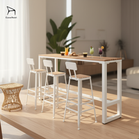 Ensemble de table et de chaises d'extérieur en métal anti-corrosion, mobilier commercial moderne pour café, boutique, rue