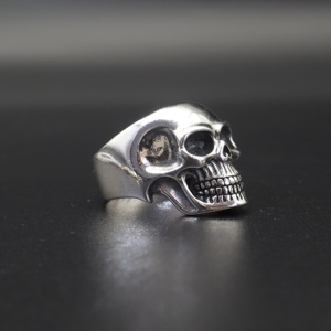 Classique 925 Argent Plaine Anneau <span class=keywords><strong>De</strong></span> Crâne Pour Hommes - Product Image 6