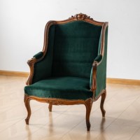 Fauteuil d'appoint individuel en bois massif sculpté à la main, style Wingback, directement de l'usine, pour salon de villa, vente en gros et approvisionnement en vrac