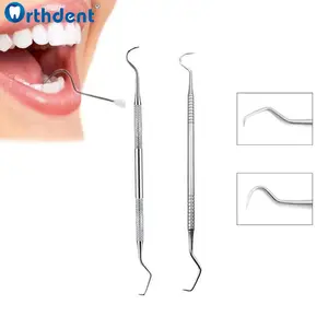 Dental Explorer Probe Stainless Steel Teeth Tartar Remover Double Head Dentistry Tools Exam Probes for Dentist Instrument Clinic