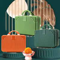 Valise de voyage portable en gros, boîte de rangement, mini trousse de maquillage mignonne pastel, valise étanche en ABS de 18 pouces