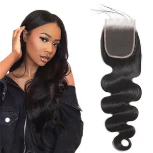 Sample Order Good Deal 4x4 5x5 6x6 Lace Closure, Wholesale 100% Brazilian Human Hair Bundles With Lace Closure In China