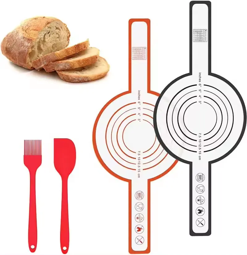 Imbracatura per pane in Silicone per forno olandese antiaderente facile da pulire riutilizzabile 2 pezzi miglior Silicone giappone stuoia per il pane con manici lunghi