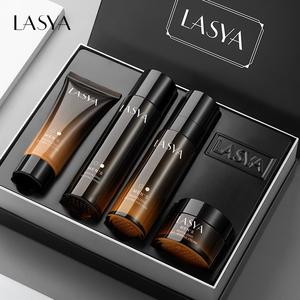 Bộ chăm sóc da LASYA dành cho nam giới gồm sữa rửa mặt, dầu dưỡng da kiểm soát dầu, kem dưỡng ẩm, toner làm sáng da với Niacinamide, 4 món. - Product Image 3