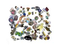 Broches et badges métalliques personnalisés, estampage à froid, laiton/alliage de zinc, plaqué or, argent, cuivre, formes personnalisées, pour chapeaux et vêtements
