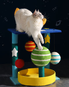Sisal kedi ağaçları ile toptan evcil hayvan malzemeleri mobilya kedi tırmanma ağacı evi Scractcher kulesi yavru kedi oyuncak oynamak için - Product Image 2