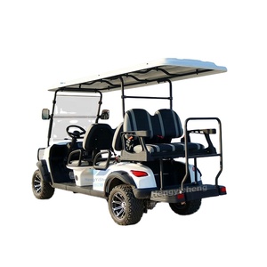 Carrito de golf eléctrico certificado CE de 6 asientos y 4 ruedas con motor de 48V/4KW y velocidad máxima de 40 km/h a la venta - Product Image 3