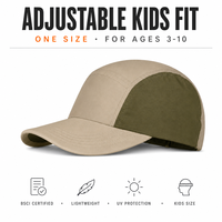 Casquette de baseball d'été pour enfants, 5 panneaux, bicolore, réglable, pour garçons et filles, avec logo personnalisé, vente en gros OEM