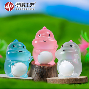 ดีพี คิวท์การ์ตูนไดโนเสาร์เรซิ่นตุ๊กตาจิ๋วตกแต่งภูมิทัศน์เดสก์ท็อปตกแต่งรถอุปกรณ์งานฝีมือ - Product Image 3