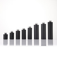 Flacon compte-gouttes en verre noir mat élégant avec compte-gouttes doré pour huiles essentielles et huiles d'aromathérapie 50ml 100ml 120ml