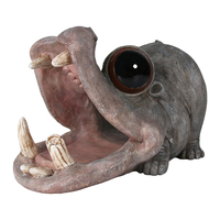 Vente en gros de décoration de jardin Décoration de jardin amusante Tuyau de descente d'hippopotame Décoration d'extension de gouttière Gardien de gouttière Bec de pluie étendu