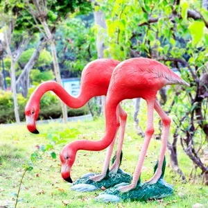 Estatua de Flamenco Rosa para Jardín, Estatuas y Esculturas de Flamencos, Arte para Jardín, Decoración de Flamencos para Interiores y Exteriores - Product Image 3