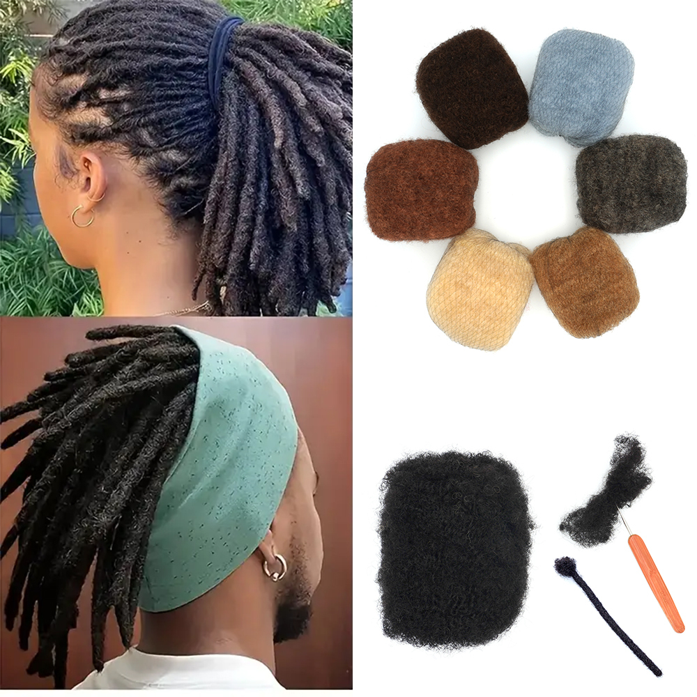 KAMA Cheveux Naturel Brazilian Remy Human Braiding Hair Extension Afro Kinky Curly Bulk Dreads