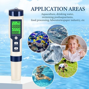 Testeur d'eau portable, testeur de pH/<span class=keywords><strong>TDS</strong></span>/salinité/température et EC 5 en 1, <span class=keywords><strong>TDS</strong></span>, kit de test d'aquarium et de <span class=keywords><strong>piscine</strong></span> d'eau salée - Product Image 6