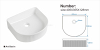Vente en gros de lavabo moderne en céramique blanche rectangle sanitaire pour salles de bain d'hôtel largement utilisé dans les hôtels