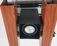 Spot LED rectangulaire encastrable en aluminium pour faux plafond, 10W, sans cadre, orientable