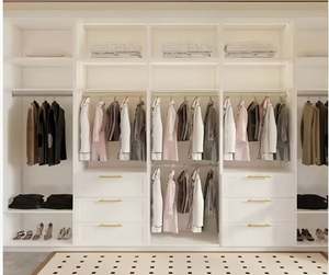 Armoire sur mesure, chambre à coucher, meubles en bois pour la maison, intégrée au mur - Product Image 2