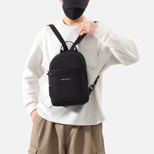 Sac à dos pour ordinateur portable multifonctionnel tendance pour hommes <span class=keywords><strong>Simple</strong></span> couleur unie imperméable caractéristique Polyester pour les essentiels de voyage - Product Image 2