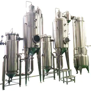 Circulating Vacuum Evaporator Double-effect External Circulation Vacuum Concentrator Evaporator For Fruit /juice / Puree